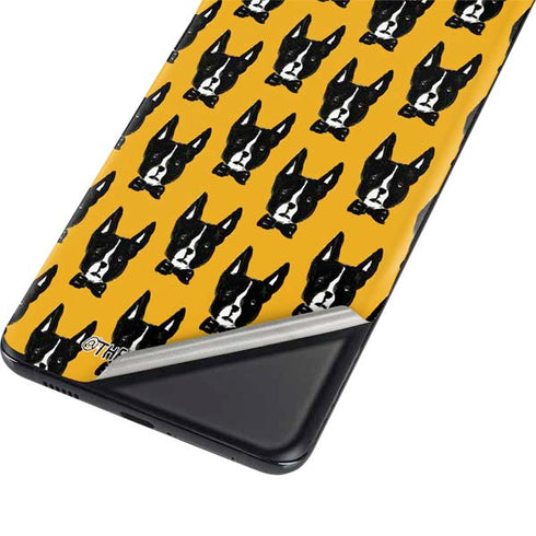 Bouffants and Broken Hearts Boston Terrier Galaxy S21 Ultra 5G Skin