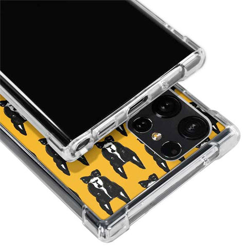 Bouffants and Broken Hearts Boston Terrier Galaxy S22 Ultra Clear Case