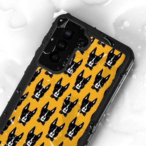 Bouffants and Broken Hearts Boston Terrier Galaxy S23 Waterproof Case