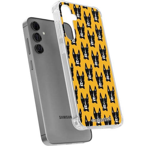 Bouffants and Broken Hearts Boston Terrier Galaxy S24 Plus Clear Case