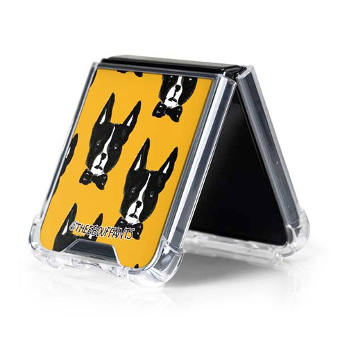 Bouffants and Broken Hearts Boston Terrier Galaxy Z Flip5 5G Clear Case