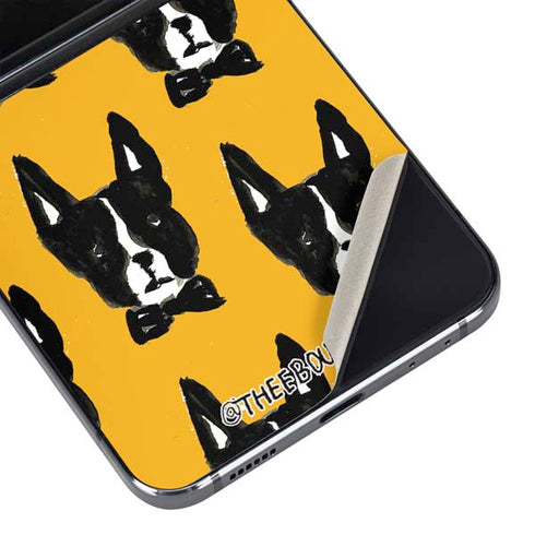 Bouffants and Broken Hearts Boston Terrier Galaxy Z Flip5 5G Skin