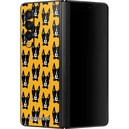 Bouffants and Broken Hearts Boston Terrier Galaxy Z Fold3 5G Skin