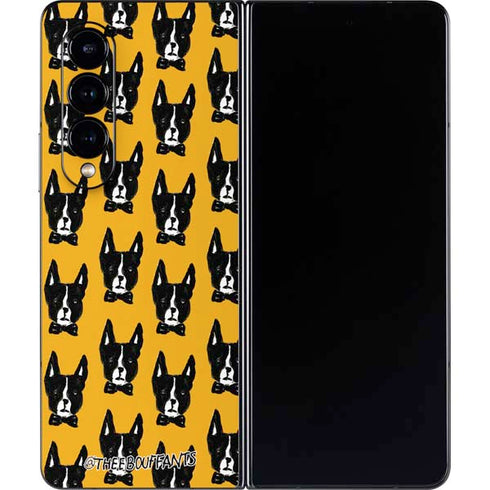Bouffants and Broken Hearts Boston Terrier Galaxy Z Fold4 5G Skin