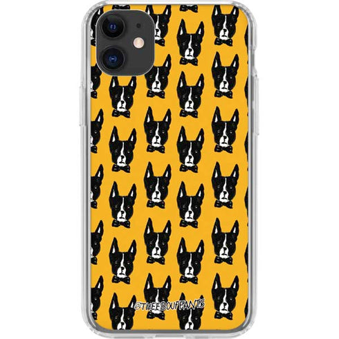 Bouffants and Broken Hearts Boston Terrier iPhone 11 Clear Case