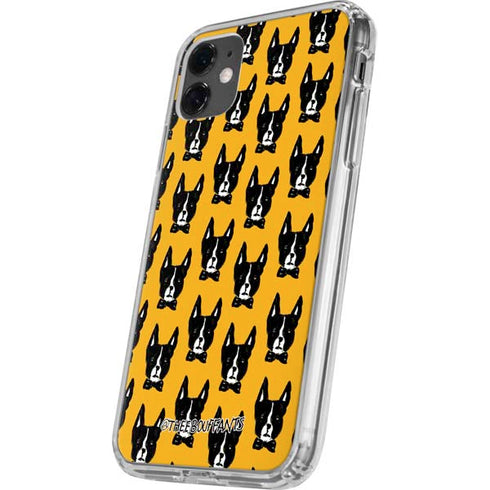 Bouffants and Broken Hearts Boston Terrier iPhone 11 Clear Case