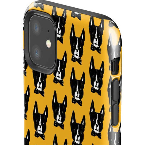 Bouffants and Broken Hearts Boston Terrier iPhone 11 Impact Case