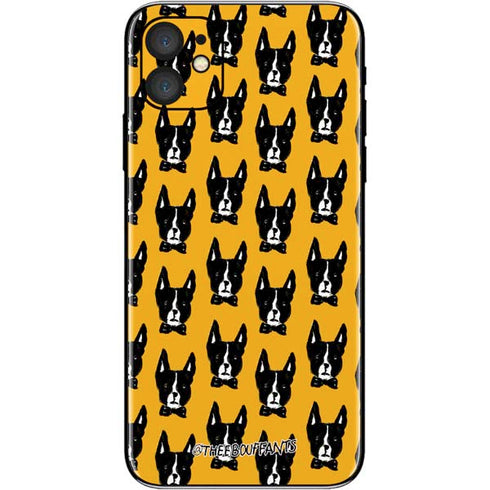 Bouffants and Broken Hearts Boston Terrier iPhone 11 Skin