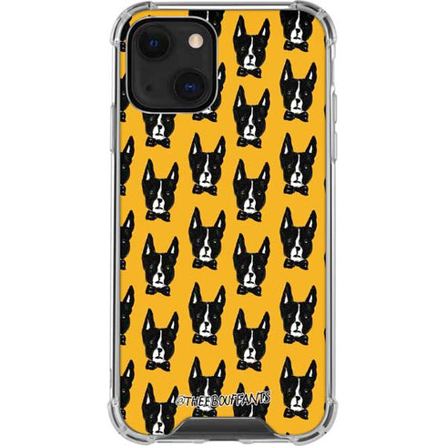 Bouffants and Broken Hearts Boston Terrier iPhone 13 Mini Clear Case
