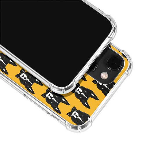 Bouffants and Broken Hearts Boston Terrier iPhone 14 Plus Clear Case