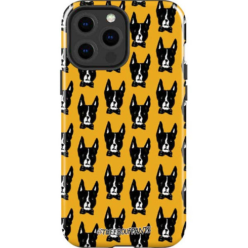 Bouffants and Broken Hearts Boston Terrier iPhone 15 Pro Max Impact Case