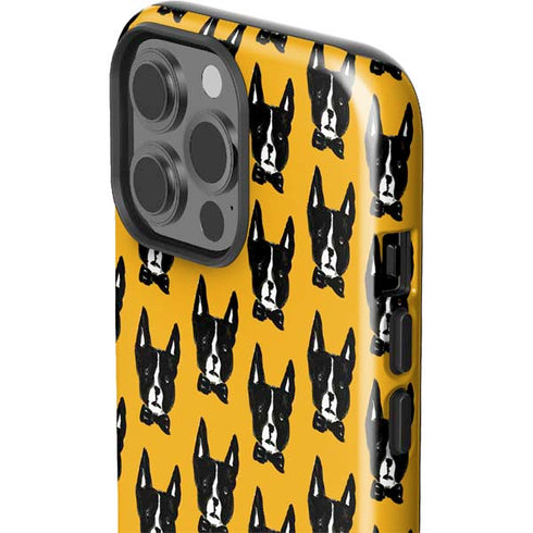 Bouffants and Broken Hearts Boston Terrier iPhone 15 Pro Max Impact Case