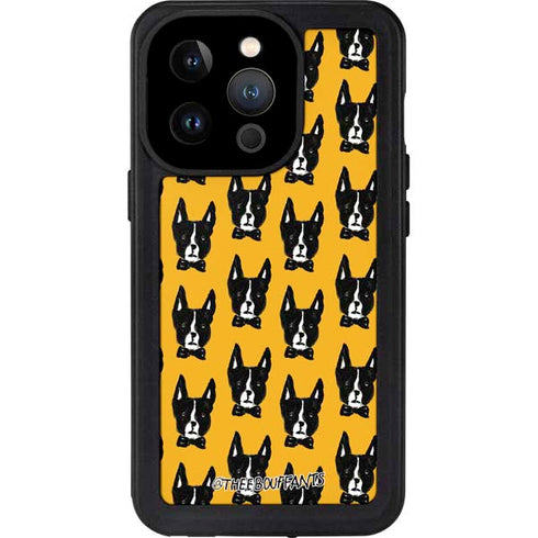 Bouffants and Broken Hearts Boston Terrier iPhone 14 Pro Waterproof Case