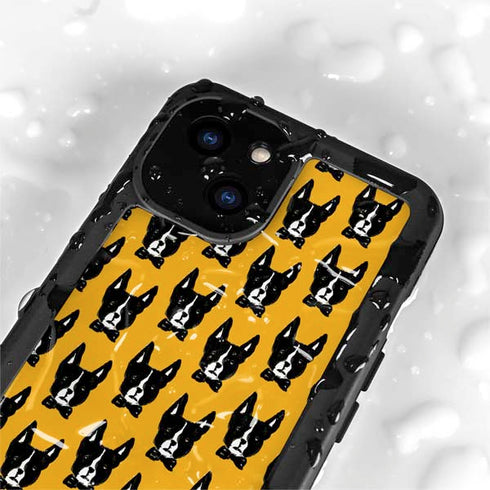Bouffants and Broken Hearts Boston Terrier iPhone 15 Plus Waterproof Case