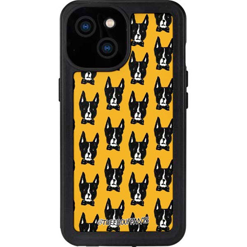 Bouffants and Broken Hearts Boston Terrier iPhone 15 Waterproof Case