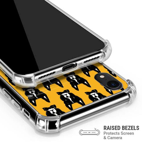 Bouffants and Broken Hearts Boston Terrier iPhone XR Clear Case