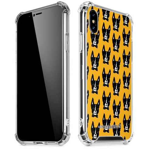 Bouffants and Broken Hearts Boston Terrier iPhone XS Max Clear Case