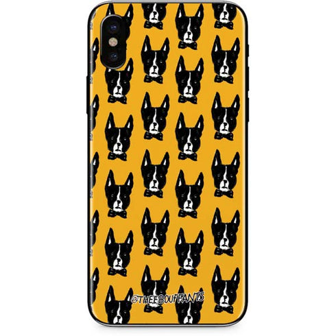 Bouffants and Broken Hearts Boston Terrier iPhone XS Skin