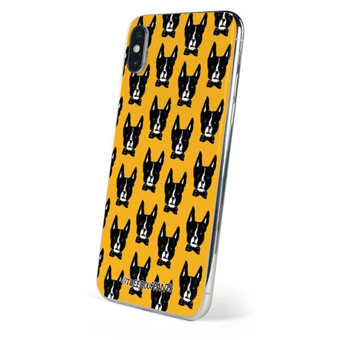 Bouffants and Broken Hearts Boston Terrier iPhone XS Skin