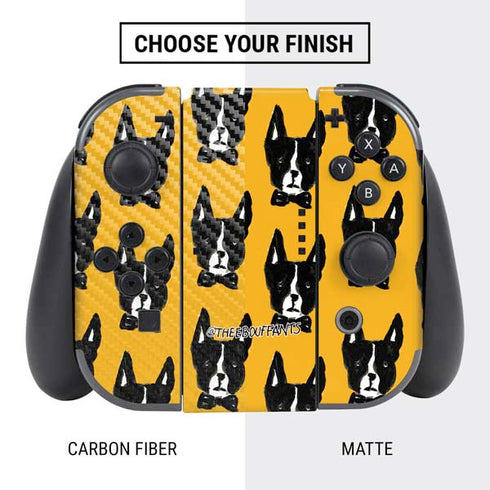 Bouffants and Broken Hearts Boston Terrier Nintendo Switch Bundle Skin