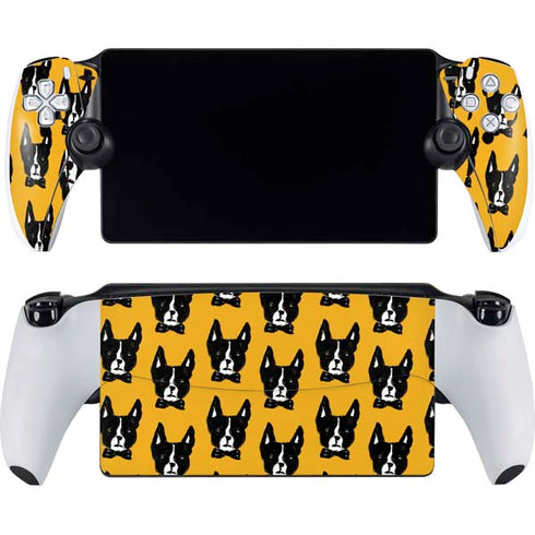 Bouffants and Broken Hearts Boston Terrier PlayStation Portal Remote Player Skin