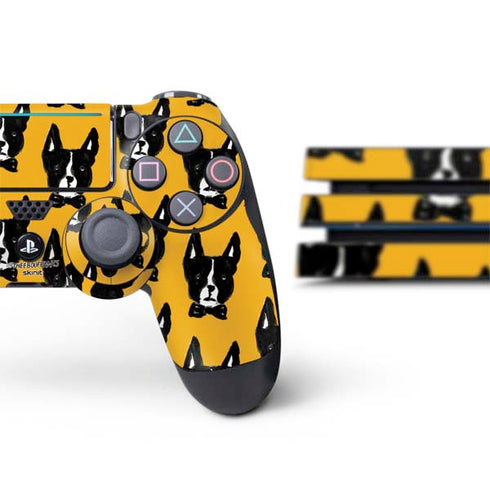 Bouffants and Broken Hearts Boston Terrier PS4 Pro Bundle Skin