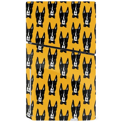 Bouffants and Broken Hearts Boston Terrier PS5 Slim Disk Bundle Skin