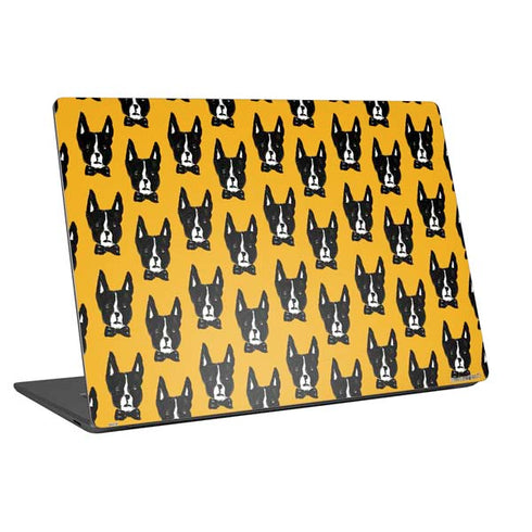 Bouffants and Broken Hearts Boston Terrier Universal Laptop 14in (11.4 x 8.2in) Skin