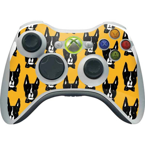 Bouffants and Broken Hearts Boston Terrier Xbox 360 Wireless Controller Skin