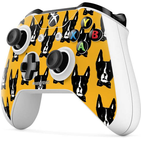 Bouffants and Broken Hearts Boston Terrier Xbox One S Controller Skin