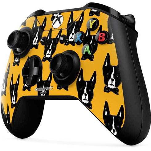 Bouffants and Broken Hearts Boston Terrier Xbox One X Controller Skin