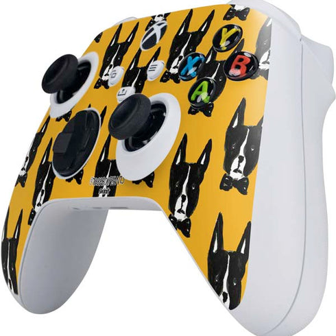 Bouffants and Broken Hearts Boston Terrier Xbox Series S Controller Skin
