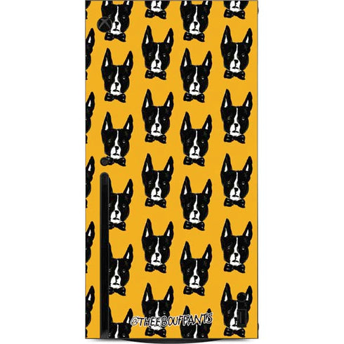 Bouffants and Broken Hearts Boston Terrier Xbox Series X Console Skin