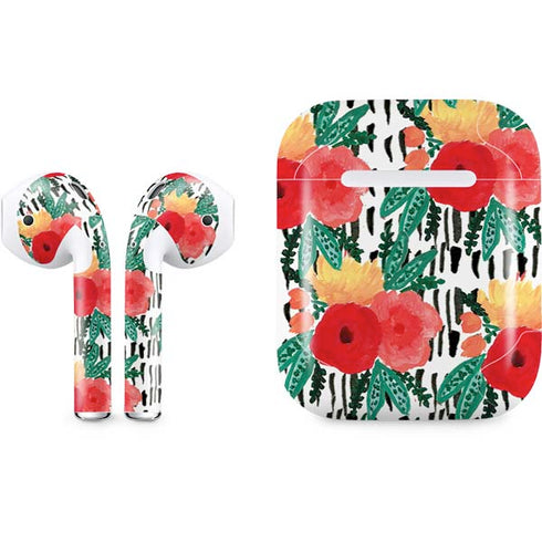 Bouffants and Broken Hearts Bouquets Print 3 Apple AirPods Skin