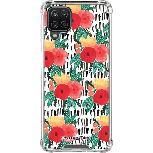 Bouffants and Broken Hearts Bouquets Print 3 Galaxy A12 Clear Case