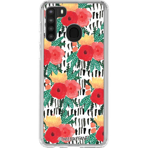 Bouffants and Broken Hearts Bouquets Print 3 Galaxy A21 Clear Case