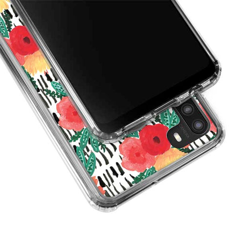 Bouffants and Broken Hearts Bouquets Print 3 Galaxy A21 Clear Case