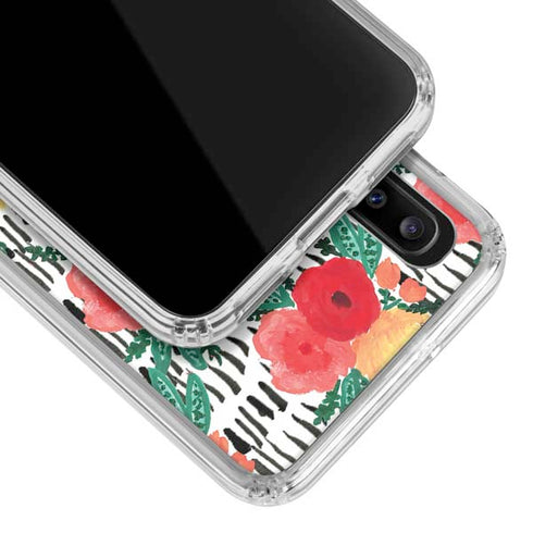 Bouffants and Broken Hearts Bouquets Print 3 Galaxy A30 Clear Case