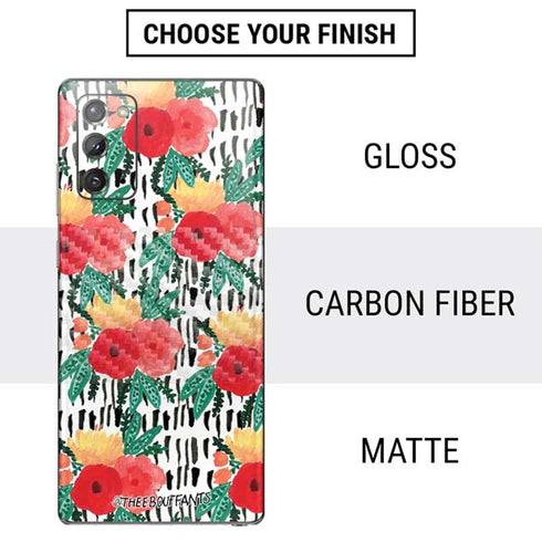 Bouffants and Broken Hearts Bouquets Print 3 Galaxy Note20 5G Skin