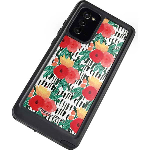 Bouffants and Broken Hearts Bouquets Print 3 Galaxy Note20 5G Waterproof Case