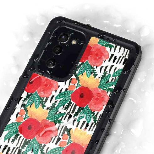 Bouffants and Broken Hearts Bouquets Print 3 Galaxy Note20 5G Waterproof Case