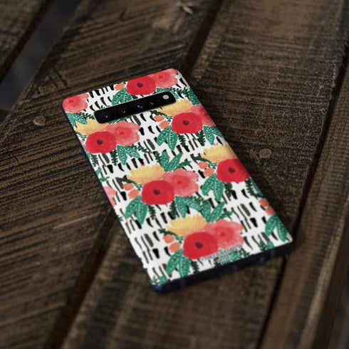 Bouffants and Broken Hearts Bouquets Print 3 Galaxy S10 Plus Skin