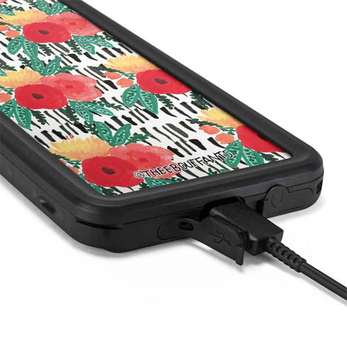 Bouffants and Broken Hearts Bouquets Print 3 Galaxy S20 Plus Waterproof Case