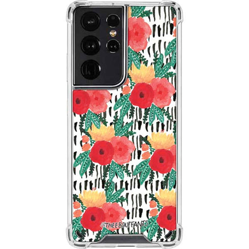 Bouffants and Broken Hearts Bouquets Print 3 Galaxy S21 Ultra 5G Clear Case