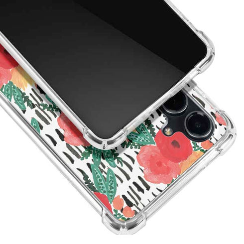 Bouffants and Broken Hearts Bouquets Print 3 Galaxy S23 FE Clear Case