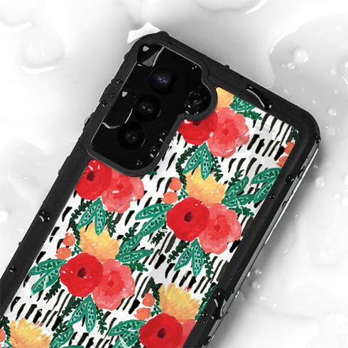 Bouffants and Broken Hearts Bouquets Print 3 Galaxy S23 Plus Waterproof Case