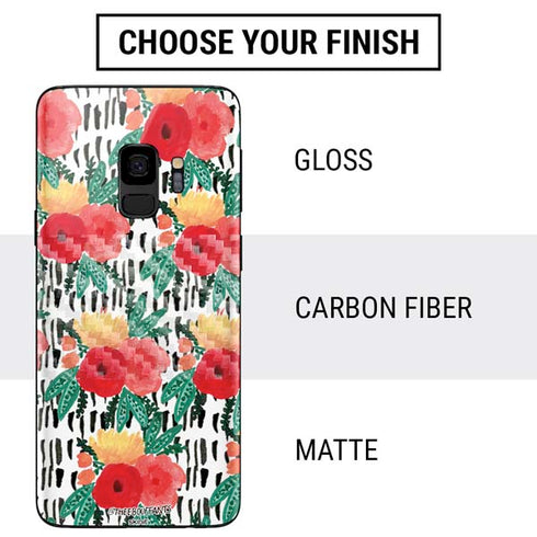 Bouffants and Broken Hearts Bouquets Print 3 Galaxy S9 Skin