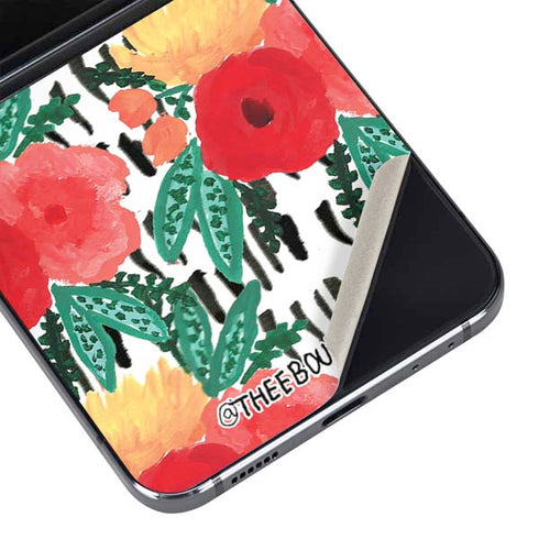 Bouffants and Broken Hearts Bouquets Print 3 Galaxy Z Flip5 5G Skin