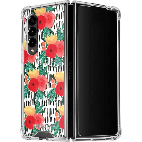 Bouffants and Broken Hearts Bouquets Print 3 Galaxy Z Fold4 5G Clear Case