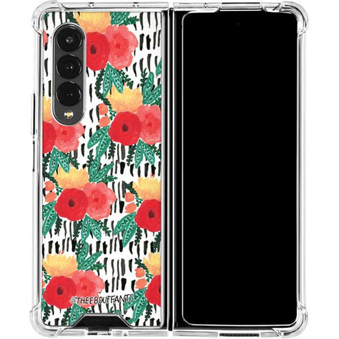 Bouffants and Broken Hearts Bouquets Print 3 Galaxy Z Fold4 5G Clear Case